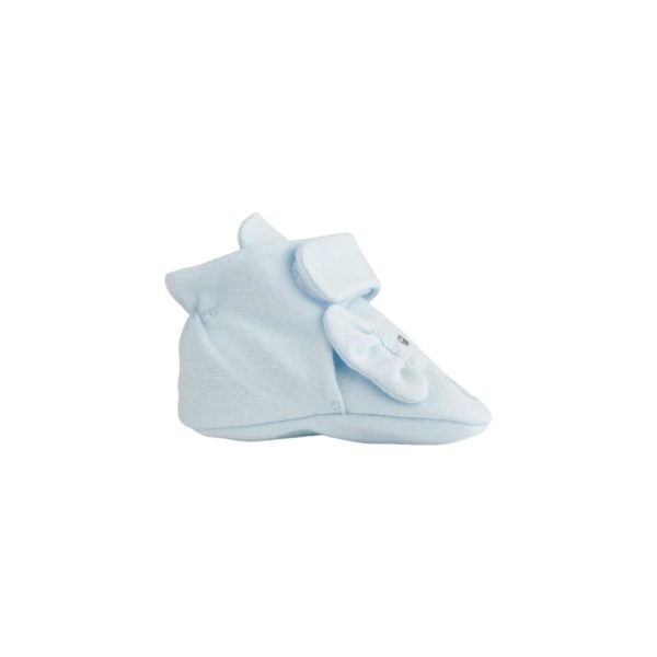 <span>Casey</span> Infant Blue Knit Elephant Bootie - Image 2