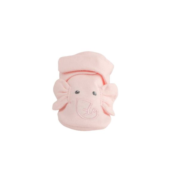 <span>Casey</span> Infant Pink Knit Elephant Bootie - Image 3