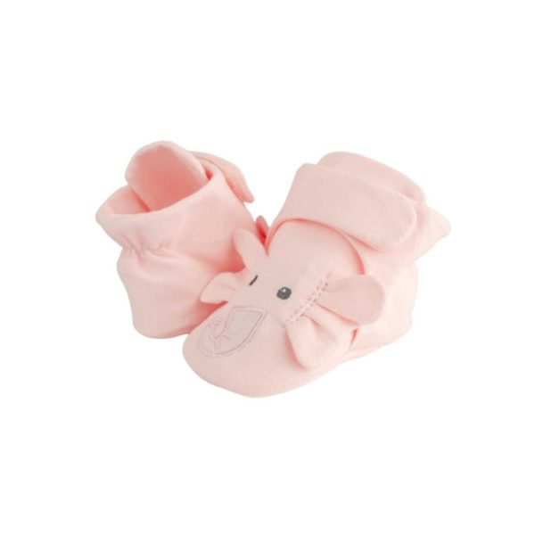 <span>Casey</span> Infant Pink Knit Elephant Bootie - Image 8