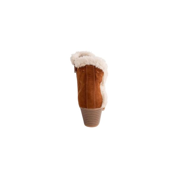 <span>Coco</span> Youth Girls' Chestnut Ankle Boots with Faux-Fur Trim - Image 4