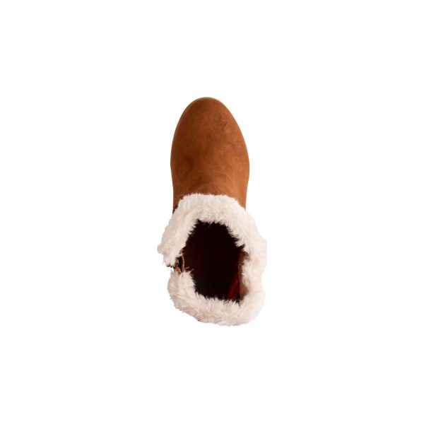 <span>Coco</span> Youth Girls' Chestnut Ankle Boots with Faux-Fur Trim - Image 5