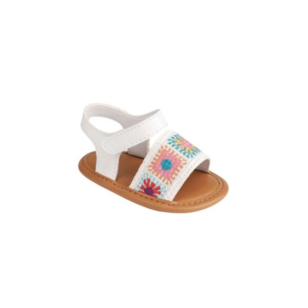 <span>DELILAH </span> Infant Multi-Color Crochet Look Trim Sandal - Image 2