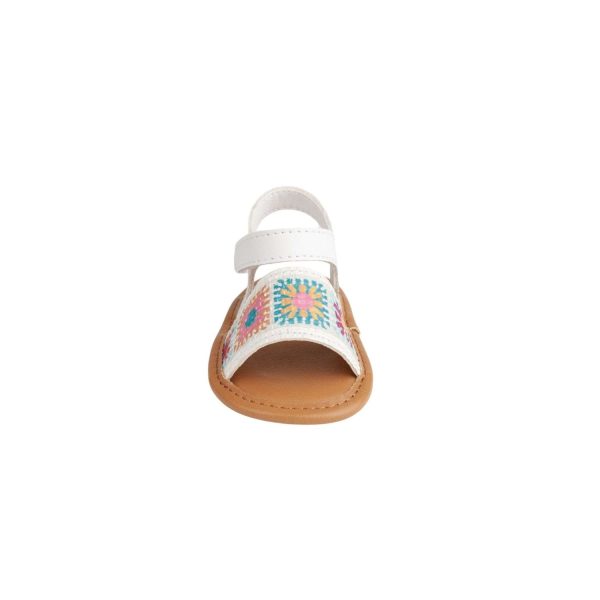 <span>DELILAH </span> Infant Multi-Color Crochet Look Trim Sandal - Image 4