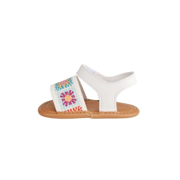 <span>DELILAH </span> Infant Multi-Color Crochet Look Trim Sandal - Image 5