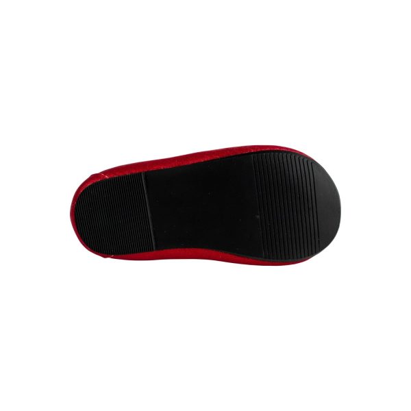 <span>Ellen </span> Toddler Red Shimmer Ballet w/Criss Cross Strap and Sheer Flower - Image 7