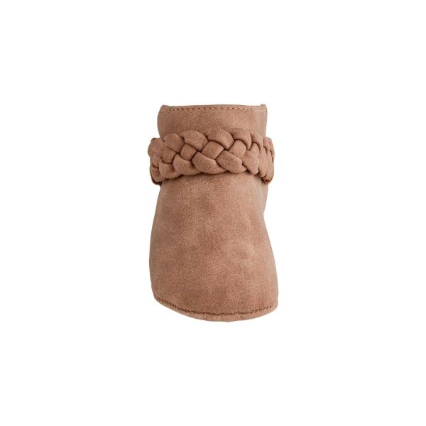 <span>Gabriela</span> Infant Blush/Leopard Bootie w/Braid Trim - Image 2