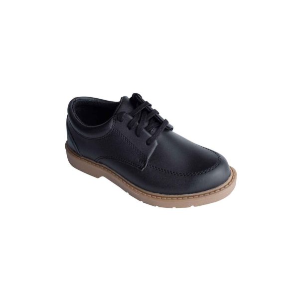 Graduate II Youth Black Leather Oxfords