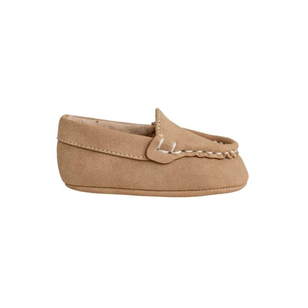 <span>IAN </span> Infant Taupe Suede PU Driving Moccasin - Image 3