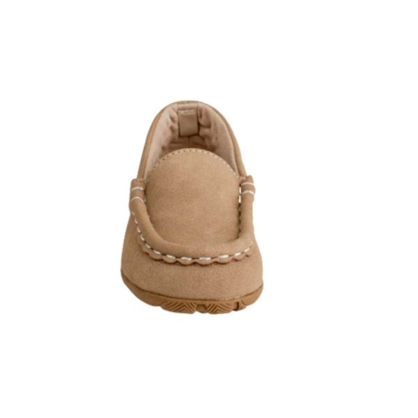 <span>IAN </span> Toddler Taupe Suede PU Driving Moccasin - Image 3