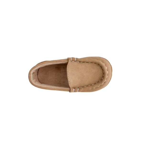 <span>IAN </span> Toddler Taupe Suede PU Driving Moccasin - Image 6