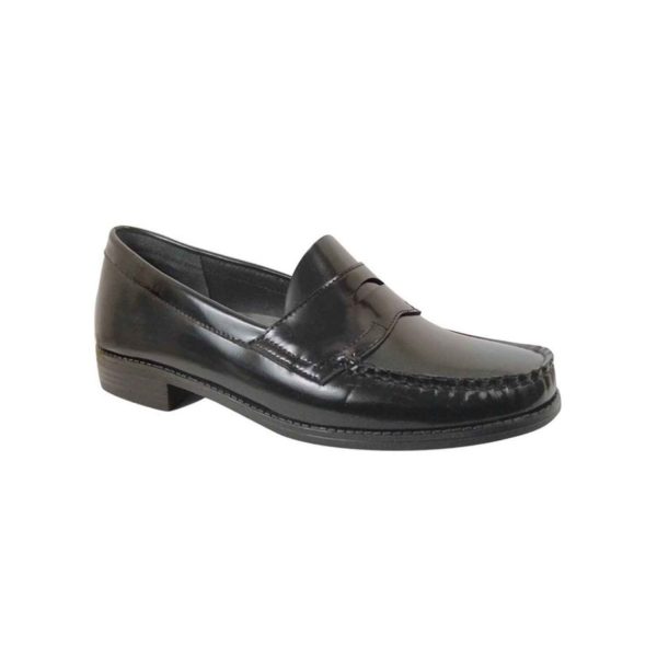 Ivy Women’s Black Leather Penny Loafers