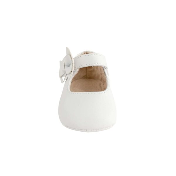 <span>Jade</span> Infant White Mary Jane with Matching Bows - Image 4