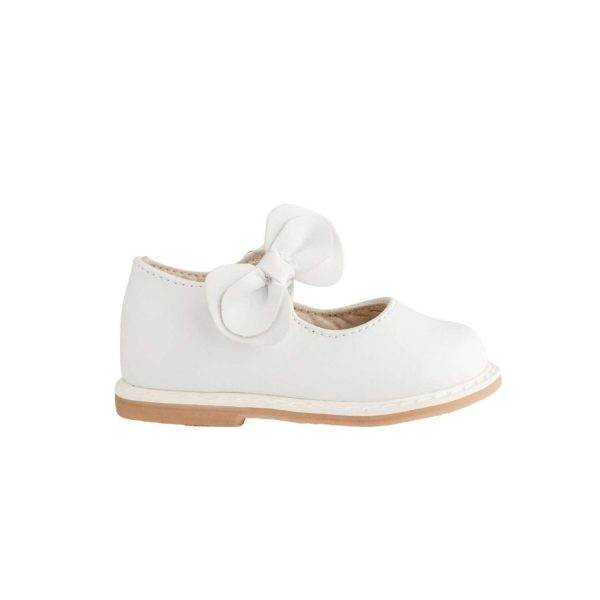 <span>Jade</span> Toddler White Mary Jane with Matching Bows - Image 2