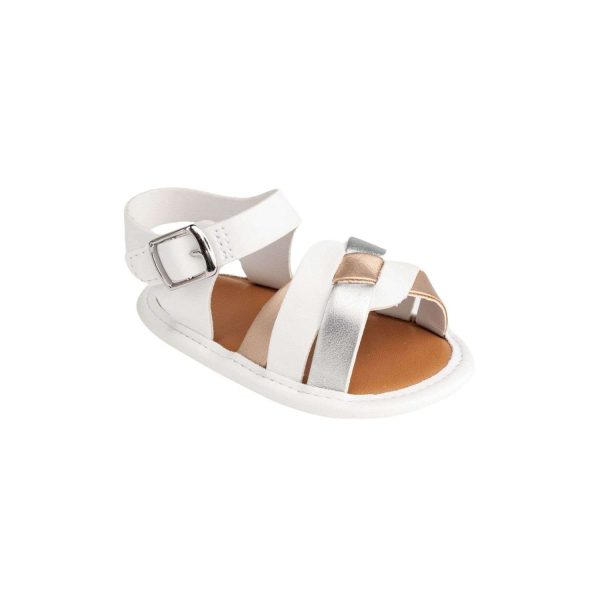 JANA Infant Mixed Metallic Woven Strap Sandal