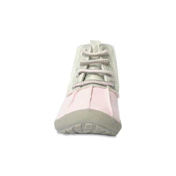 <span>JUDE </span> Toddler Pink Duck Boot with Silver Shimmer - Image 2
