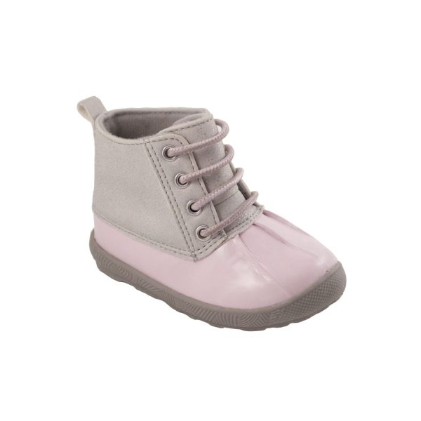 <span>JUDE </span> Toddler Pink Duck Boot with Silver Shimmer - Image 5