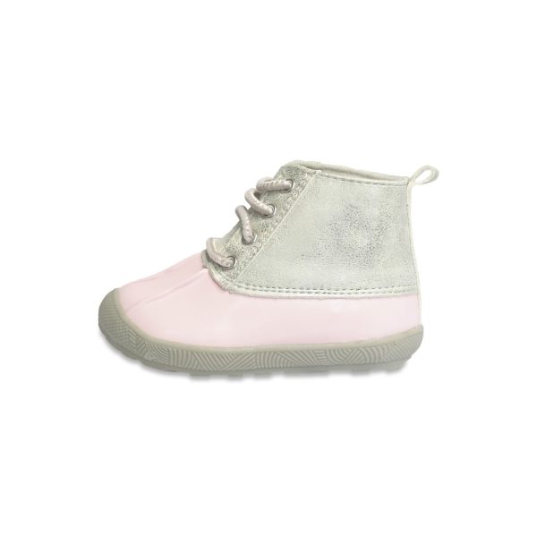 <span>JUDE </span> Toddler Pink Duck Boot with Silver Shimmer - Image 6