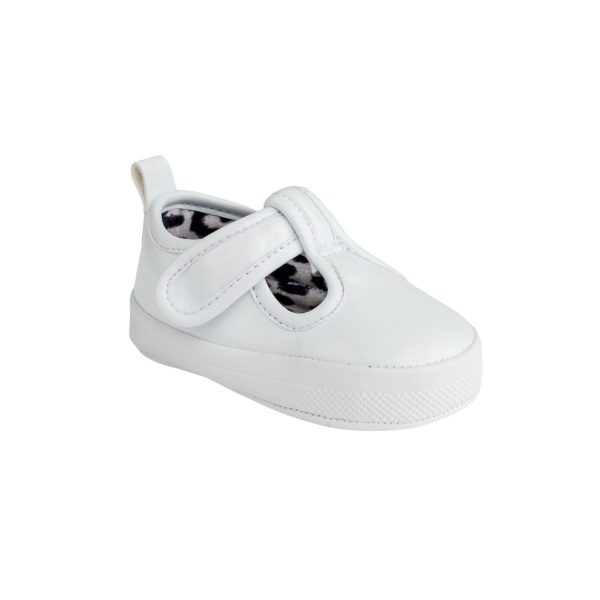 KYLIE Infant White Patent T-Strap