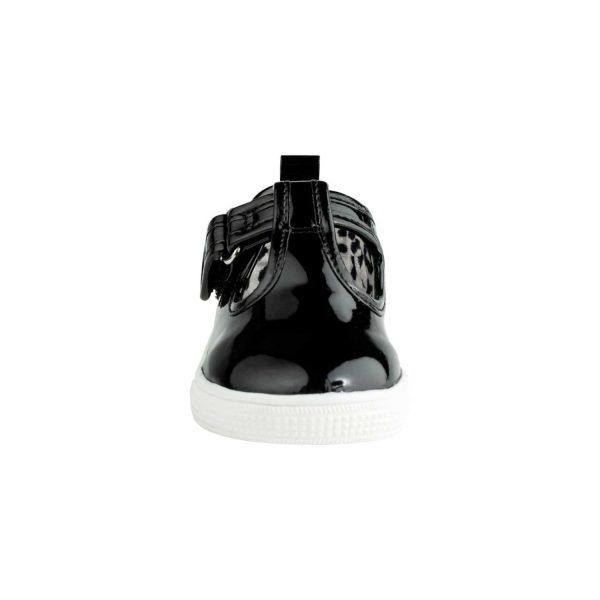 <span>KYLIE </span> Toddler Black Patent T-Strap Sneaker - Image 2