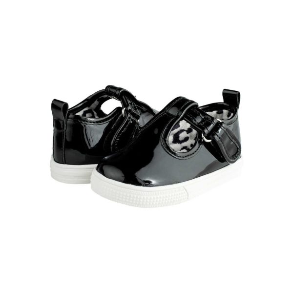 <span>KYLIE </span> Toddler Black Patent T-Strap Sneaker - Image 3