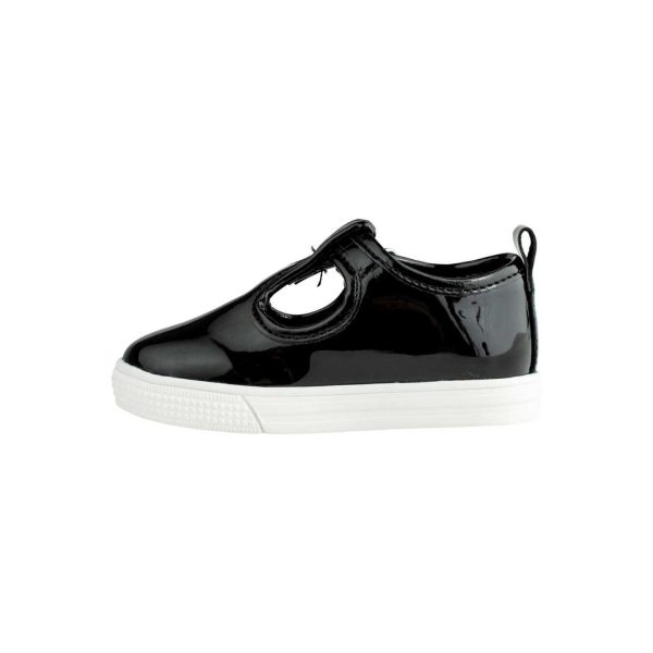 <span>KYLIE </span> Toddler Black Patent T-Strap Sneaker - Image 6