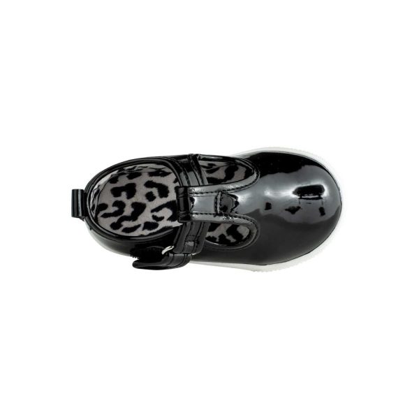<span>KYLIE </span> Toddler Black Patent T-Strap Sneaker - Image 8