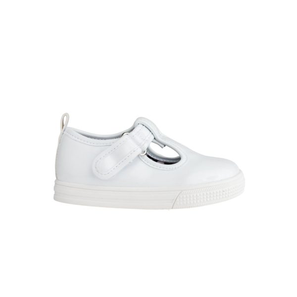 <span>KYLIE </span> Toddler White Patent T-Strap Sneaker - Image 2