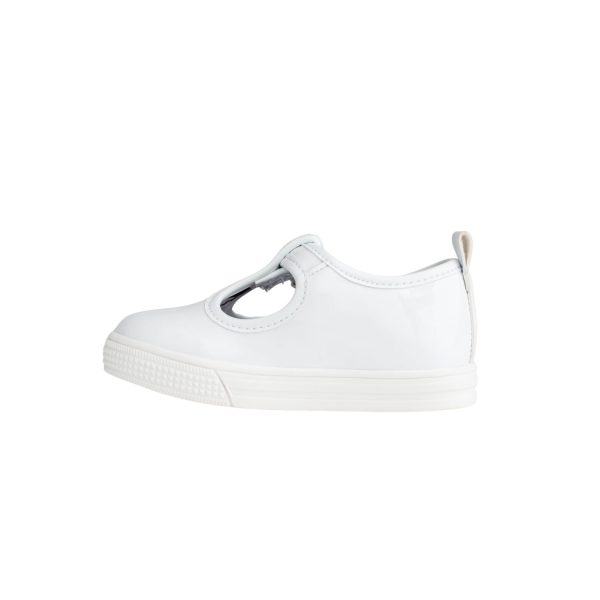 <span>KYLIE </span> Toddler White Patent T-Strap Sneaker - Image 3