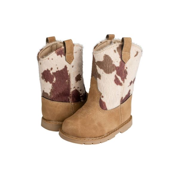 <span>Lane</span> Toddler Brown and Animal Hyde Print Western Boot - Image 3