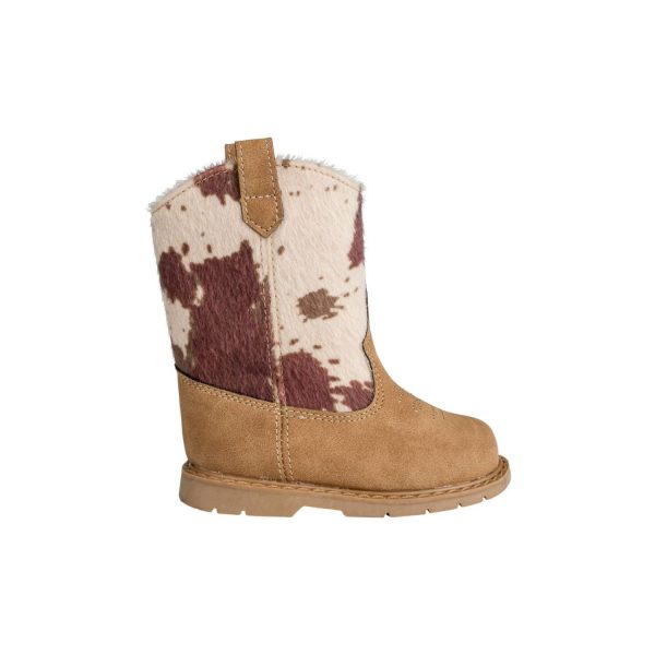 <span>Lane</span> Toddler Brown and Animal Hyde Print Western Boot - Image 4