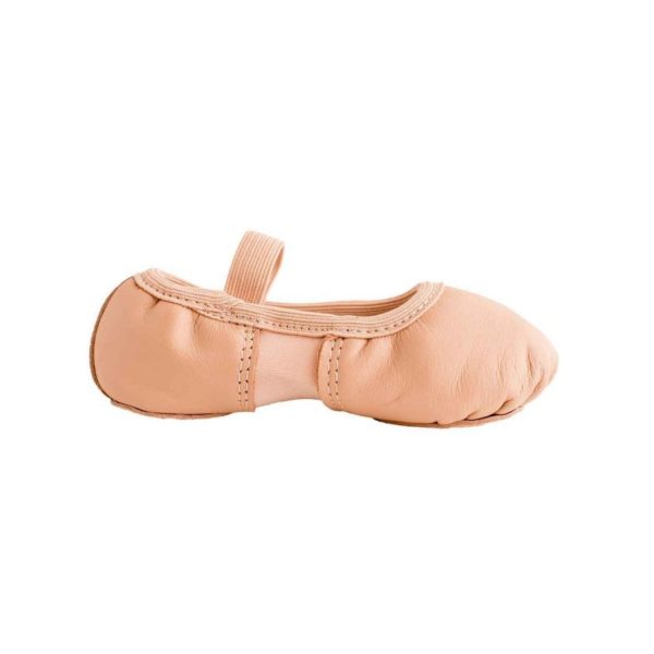 <span>Leann</span> Toddler Pink Leather/Spandex Split-Sole Ballet Shoes - Image 3