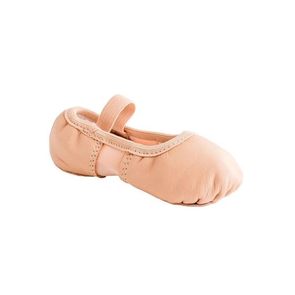 Leann Toddler Pink Leather/Spandex Split-Sole Ballet Shoes