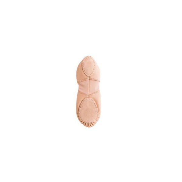 <span>Leann</span> Youth Pink Leather/Spandex Split-Sole Ballet Shoes - Image 5