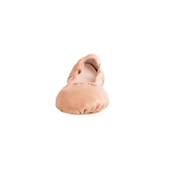 <span>Leann</span> Youth Pink Leather/Spandex Split-Sole Ballet Shoes - Image 6
