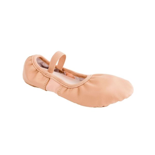 Leann Youth Pink Leather/Spandex Split-Sole Ballet Shoes
