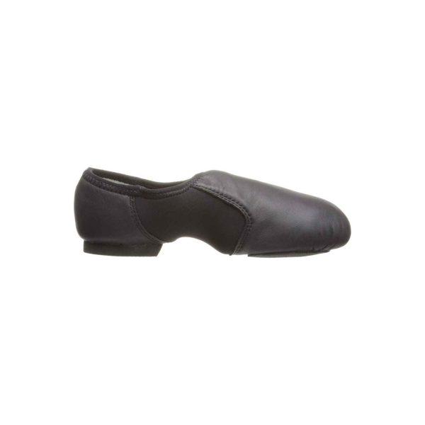 <span>Lyla Paige</span> Women’s Black Leather Low Profile Jazz Shoes - Image 3