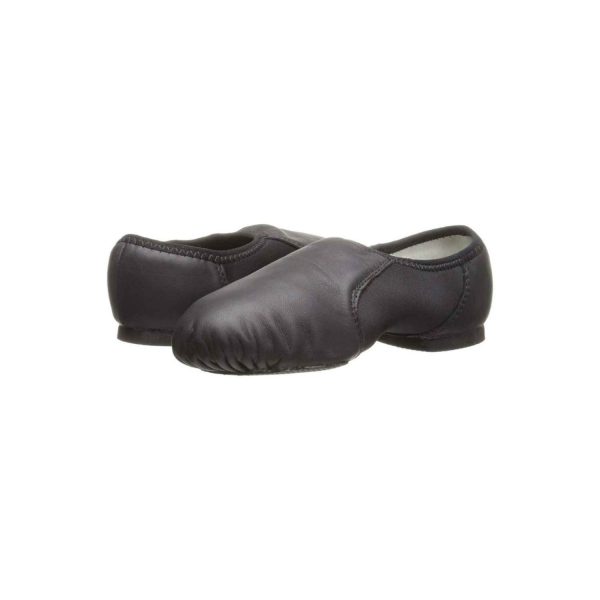 <span>Lyla Paige</span> Women’s Black Leather Low Profile Jazz Shoes - Image 7