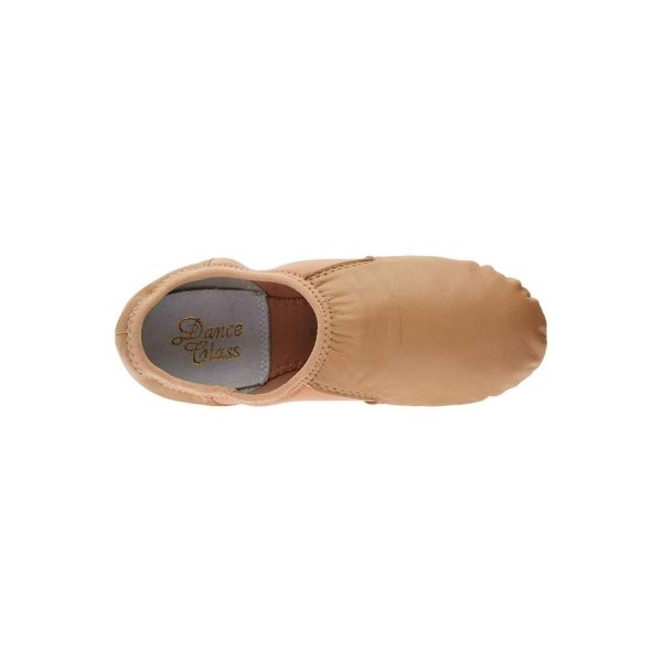 <span>Lyla Paige</span> Youth Caramel Leather Low Profile Jazz Shoes - Image 2