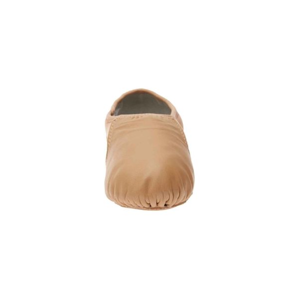<span>Lyla Paige</span> Youth Caramel Leather Low Profile Jazz Shoes - Image 4