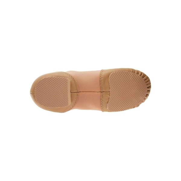 <span>Lyla Paige</span> Youth Caramel Leather Low Profile Jazz Shoes - Image 6