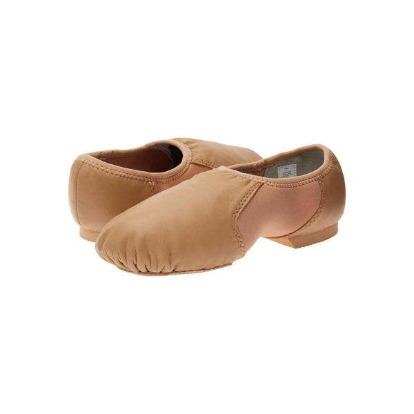 <span>Lyla Paige</span> Youth Caramel Leather Low Profile Jazz Shoes - Image 7