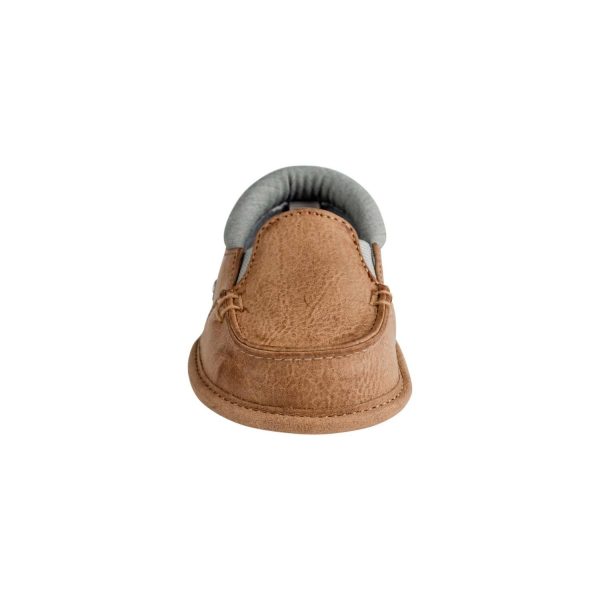 <span>Mason</span> Infant Brown PU Oxford w/Gray Trim - Image 2