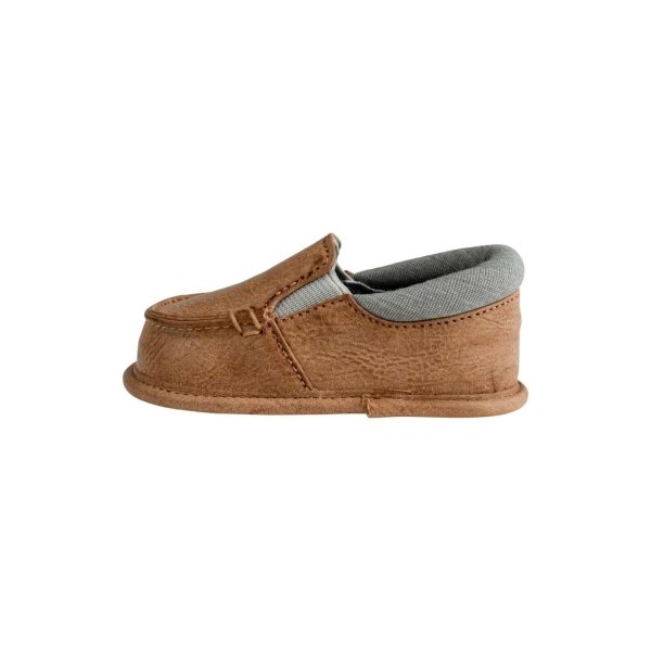 <span>Mason</span> Infant Brown PU Oxford w/Gray Trim - Image 6