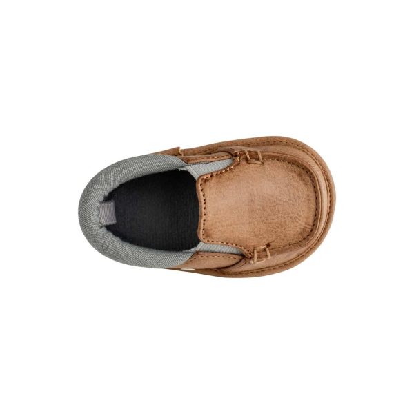 <span>Mason</span> Infant Brown PU Oxford w/Gray Trim - Image 8