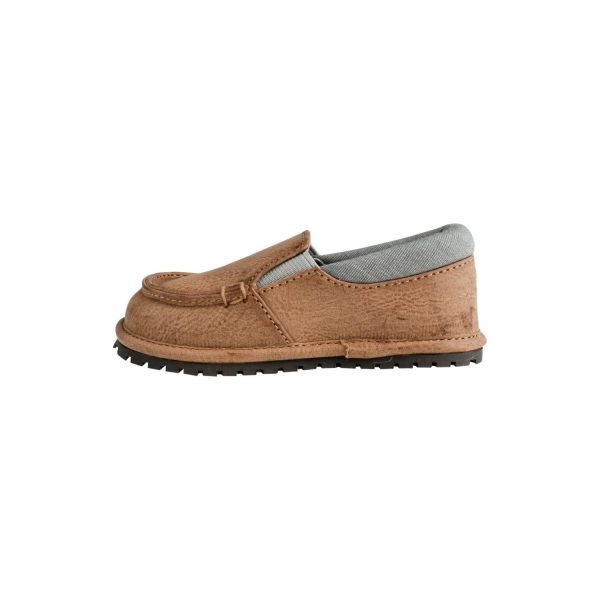 <span>Mason </span> Toddler Brown Nubuck PU Slip-On with Gray Trim - Image 6