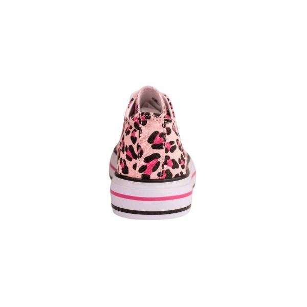 <span>MAXIE</span> Youth Girls’ Pink Leopard Print Canvas Platform Sneakers - Image 5