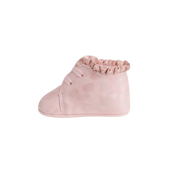 <span>Mila</span> Infant Pink Tonal Leopard Print Bootie with Ruffle - Image 6