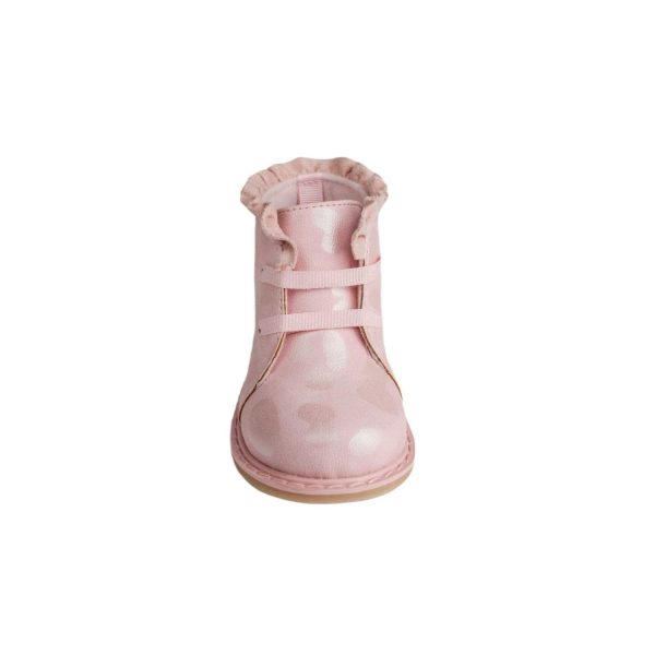 <span>Mila </span> Toddler Pink Tonal Leopard Hi-top w/Ruffle - Image 2