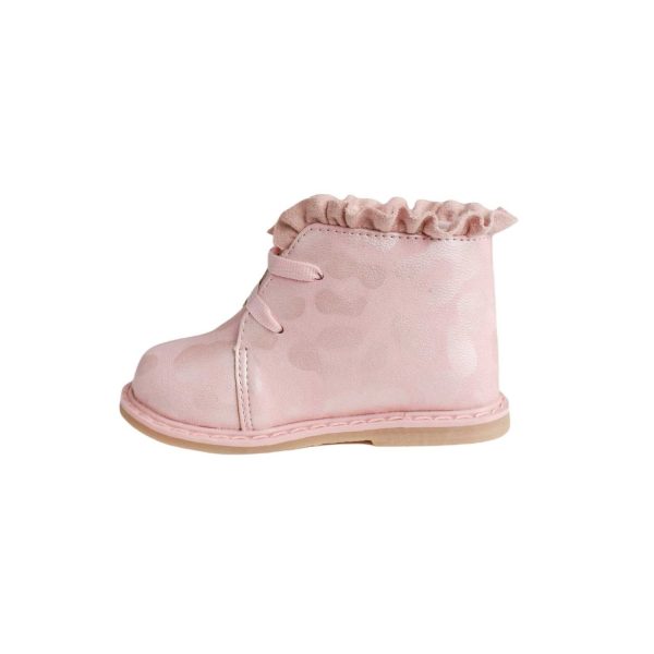 <span>Mila </span> Toddler Pink Tonal Leopard Hi-top w/Ruffle - Image 6