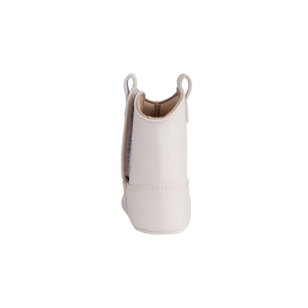 <span>MILLER</span> Infant White Western Boot with tan stitching - Image 6